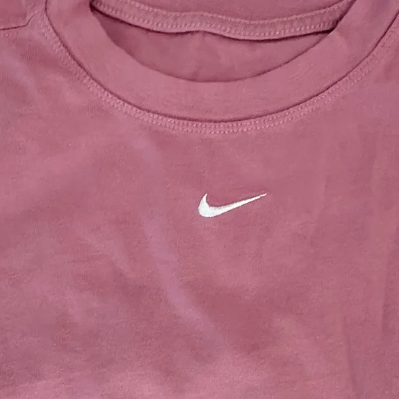 Nike Dusty Rose Long Sleeve Crew with White Swoosh - Picture 3 of 3